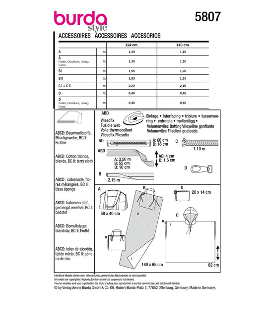 Burda Schnittmuster 5807