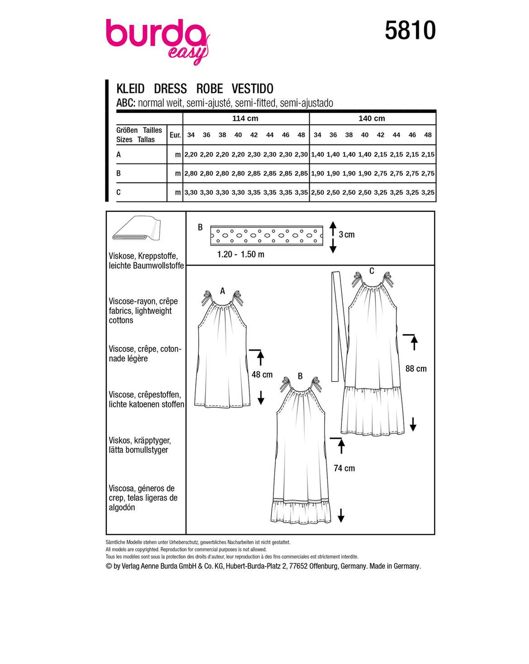 Burda Schnittmuster 5810