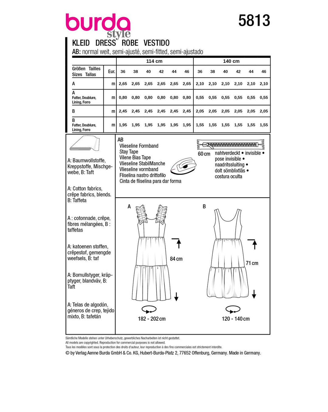Burda Schnittmuster 5813