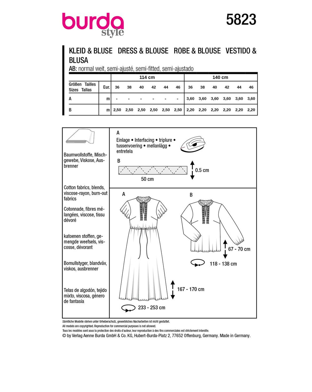 Burda Schnittmuster 5823