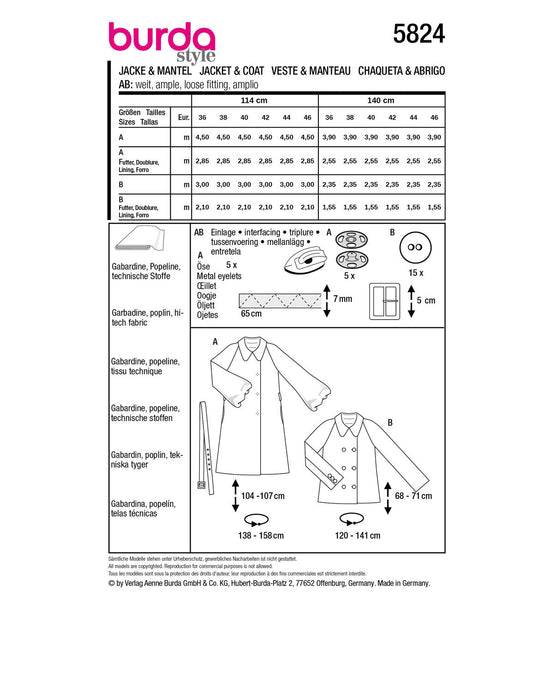 Burda Schnittmuster 5824