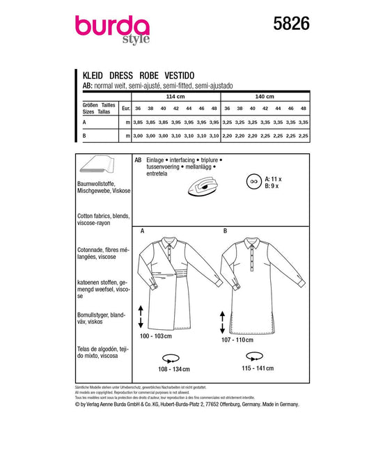 Burda Schnittmuster 5826