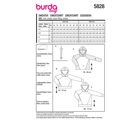 Burda Schnittmuster 5828