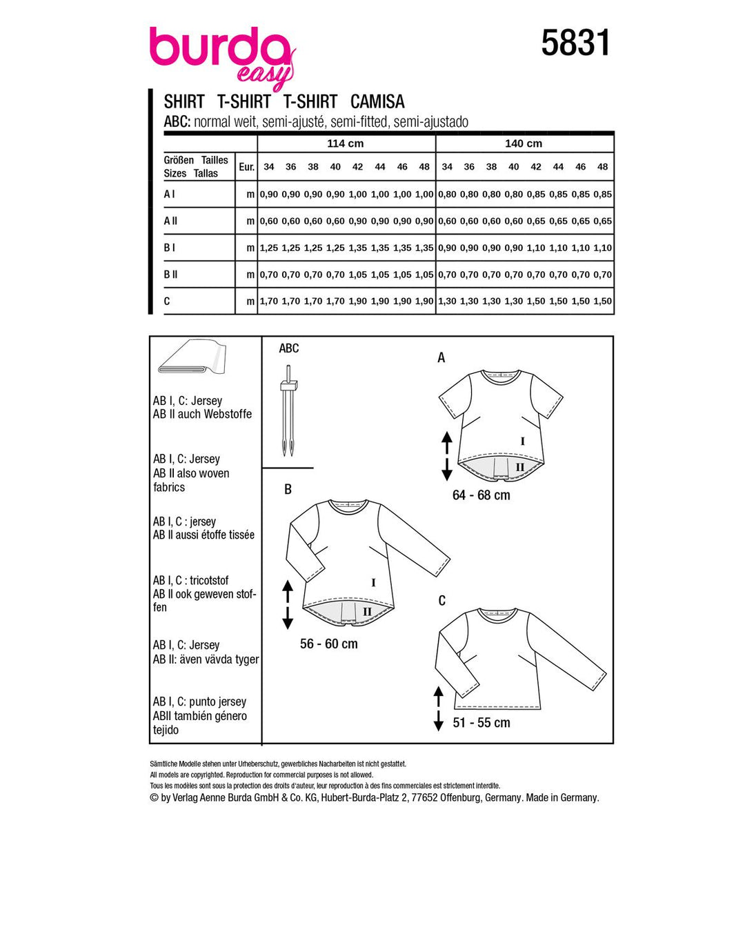 Burda Schnittmuster 5831