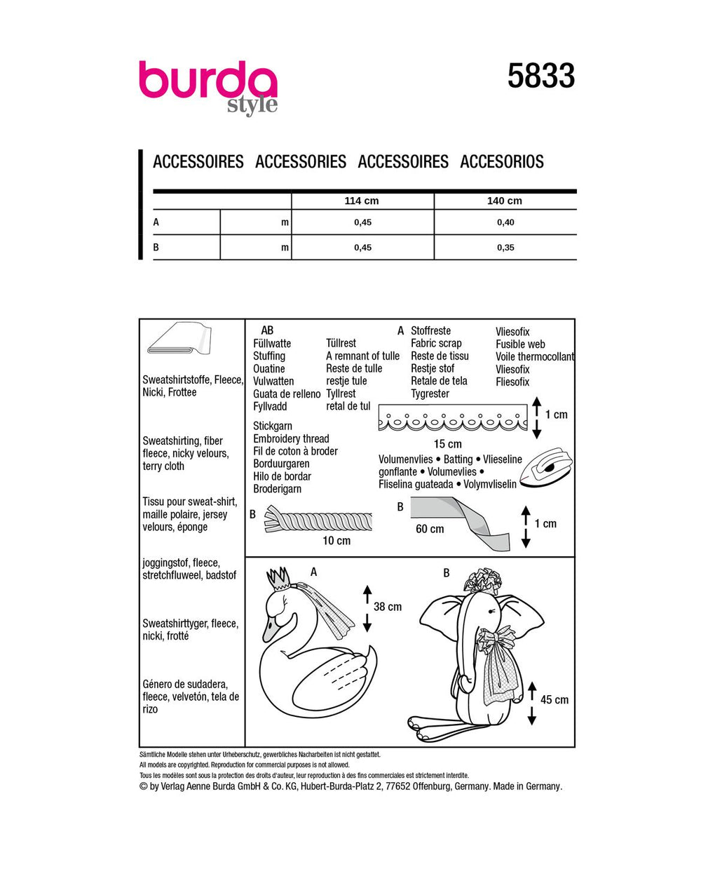 Burda Schnittmuster 5833
