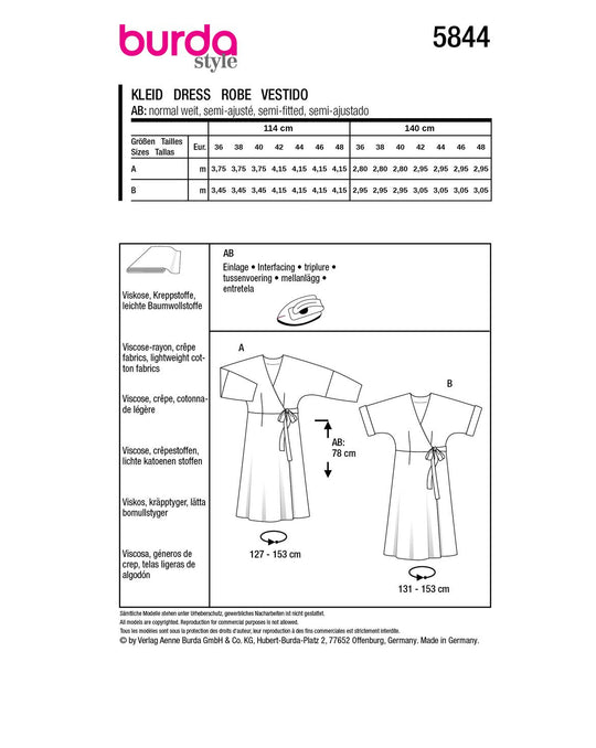 Burda Schnittmuster 5844