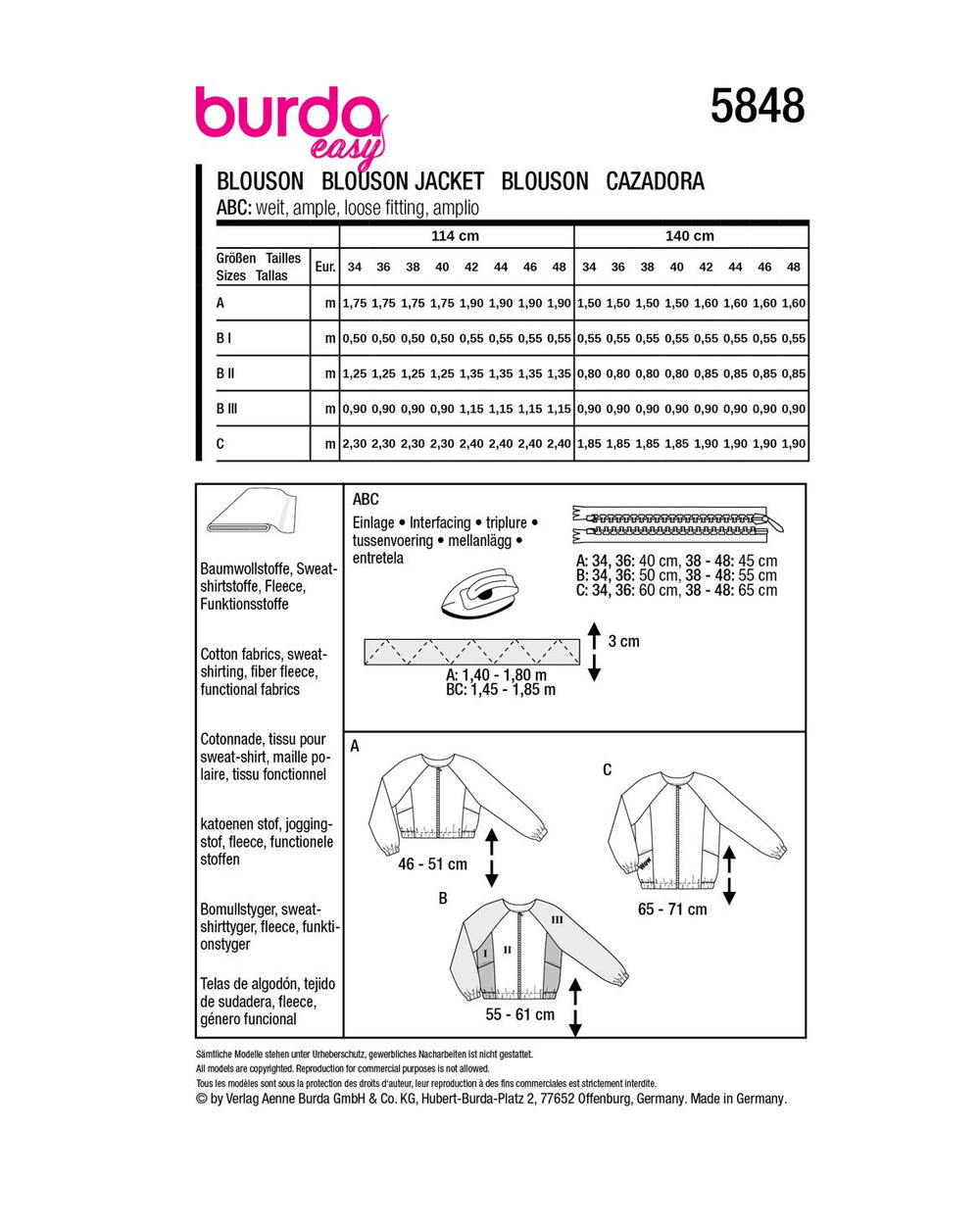 Burda Schnittmuster 5848