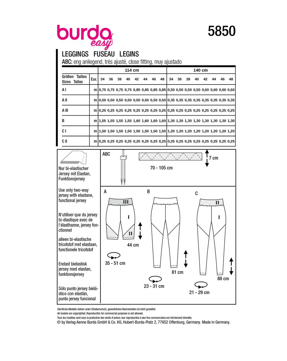 Burda Schnittmuster 5850