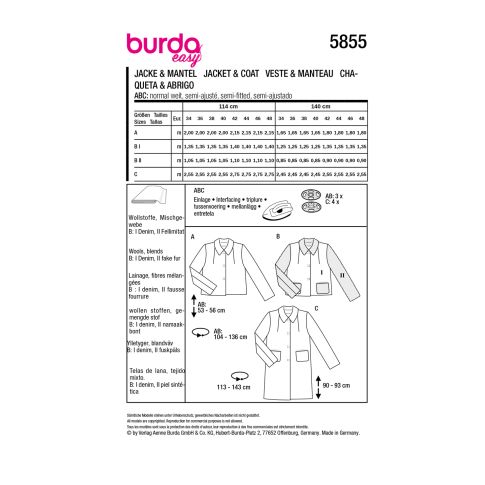 Burda Sewing Pattern 5855