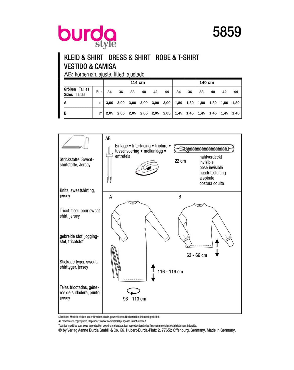 Burda Schnittmuster 5859