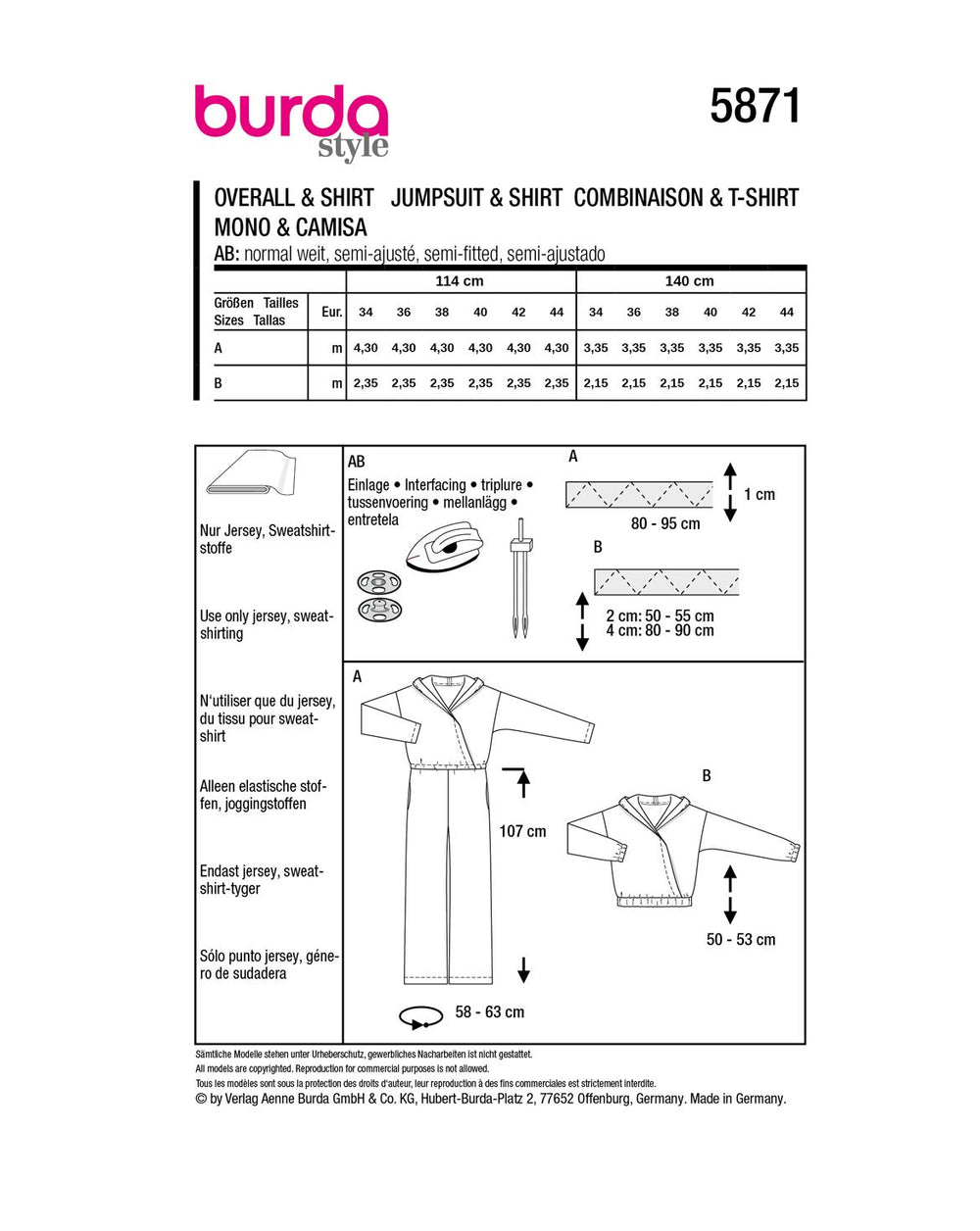 Burda Schnittmuster 5871