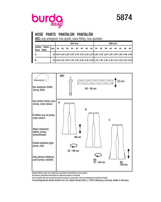 Burda Schnittmuster 5874