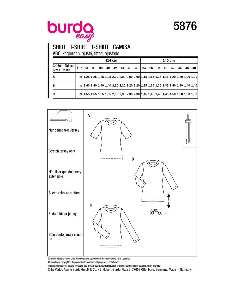 Burda Schnittmuster 5876