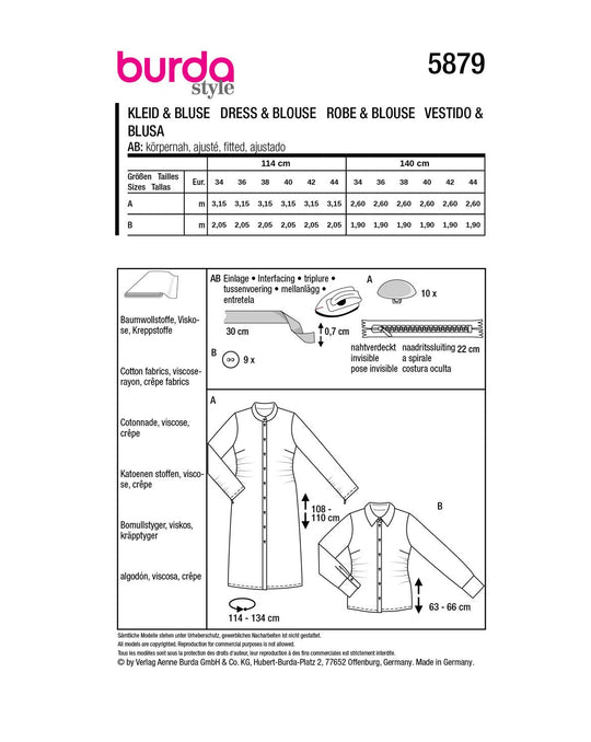 Burda Schnittmuster 5879