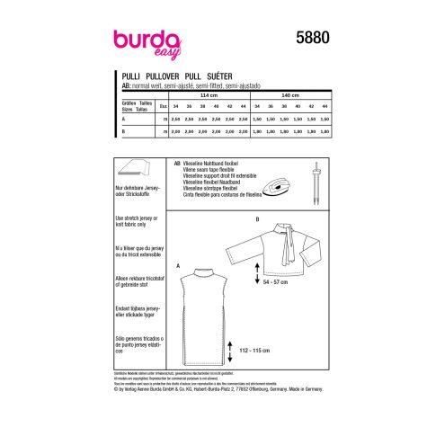 Burda Sewing Pattern 5880