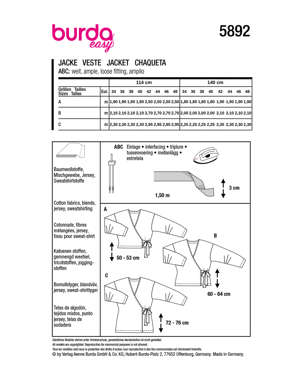 Burda Sewing Pattern 5892