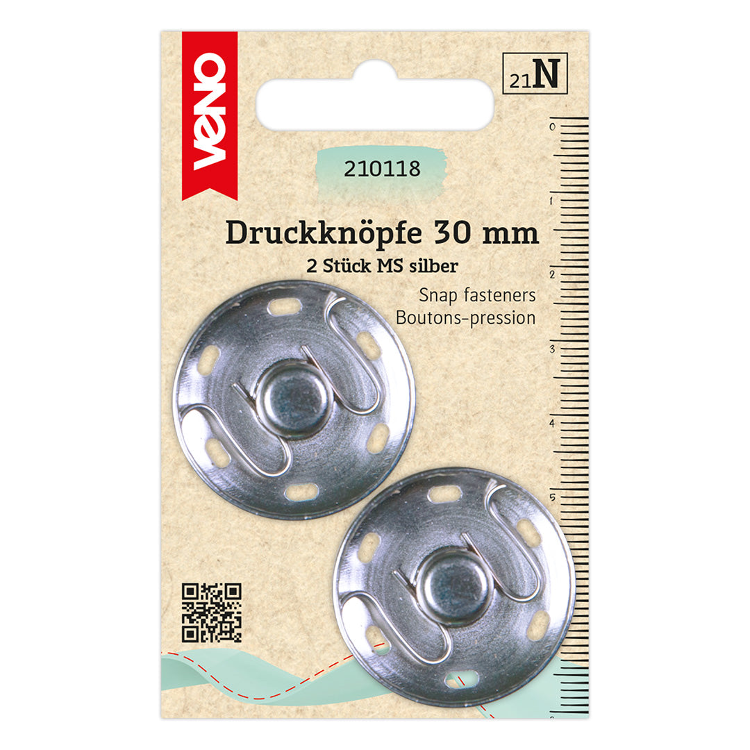 Veno Druckknöpfe Silber