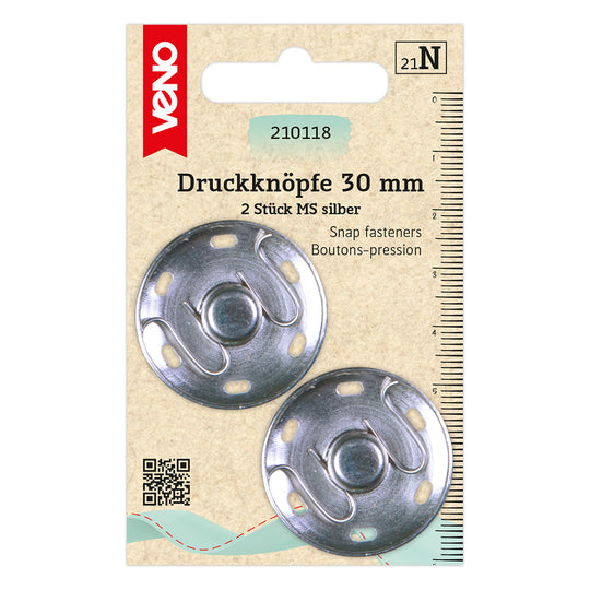 Veno Druckknöpfe Silber