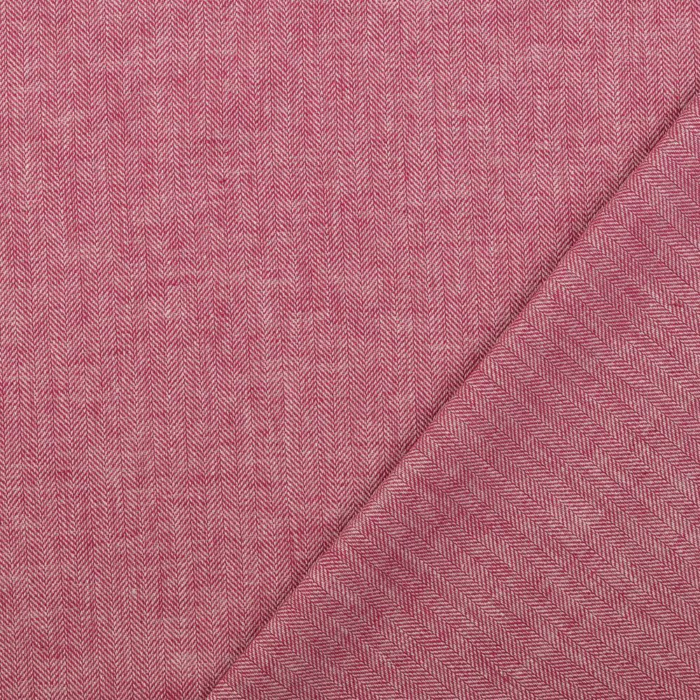 Linen - Marly Herringbone Red