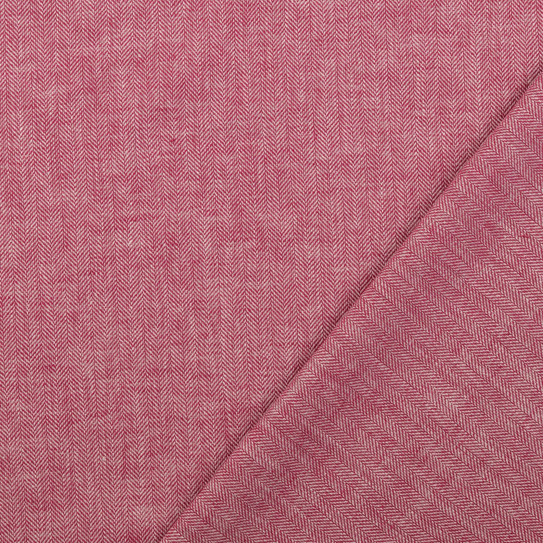 Linen - Marly Herringbone Red