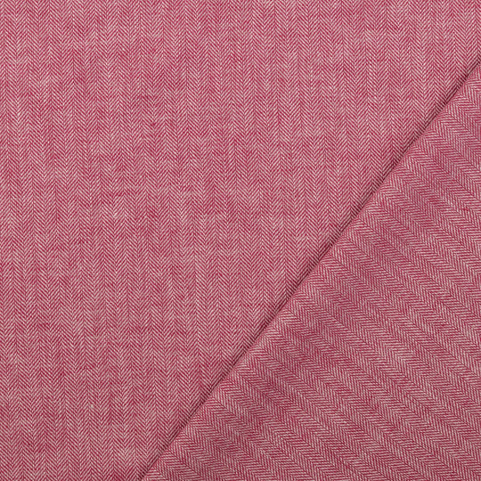 Linen - Marly Herringbone Red