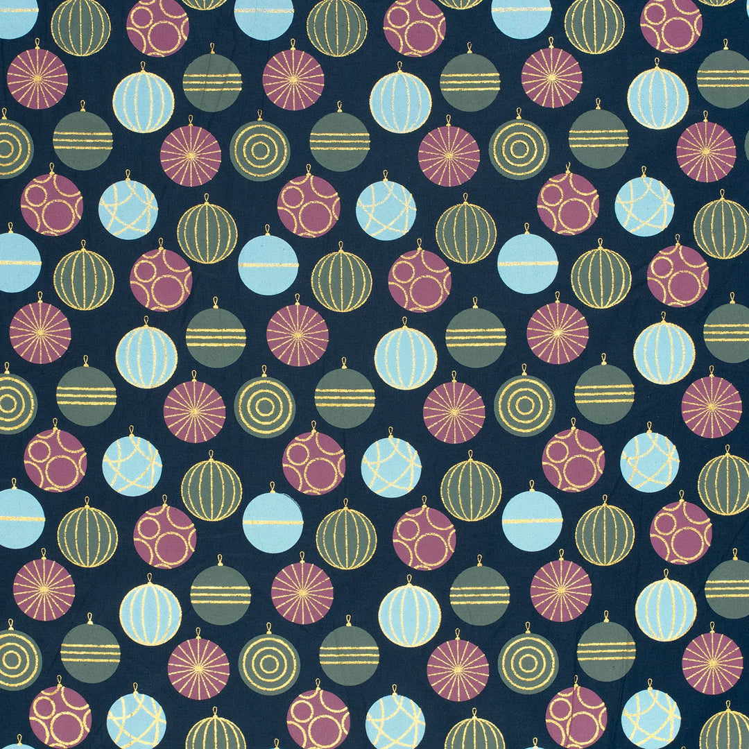 Baumwolle - Weihnachtskugel Blau