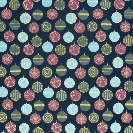 Baumwolle - Weihnachtskugel Blau