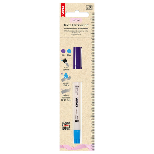 Textil Markierstift selbstlöschend & wasserlöslich