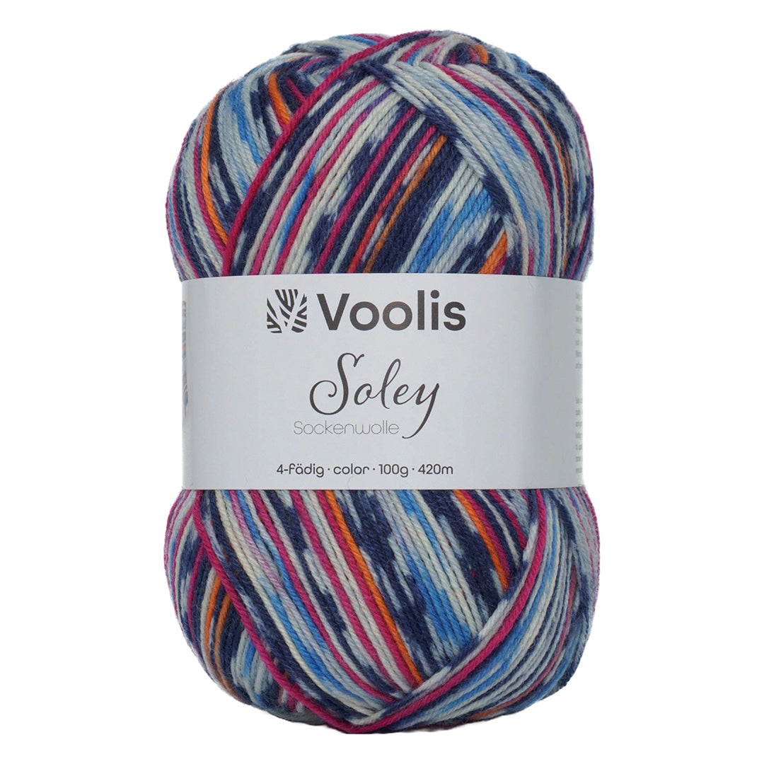 Voolis Sockenwolle 4-fädig Color 100g