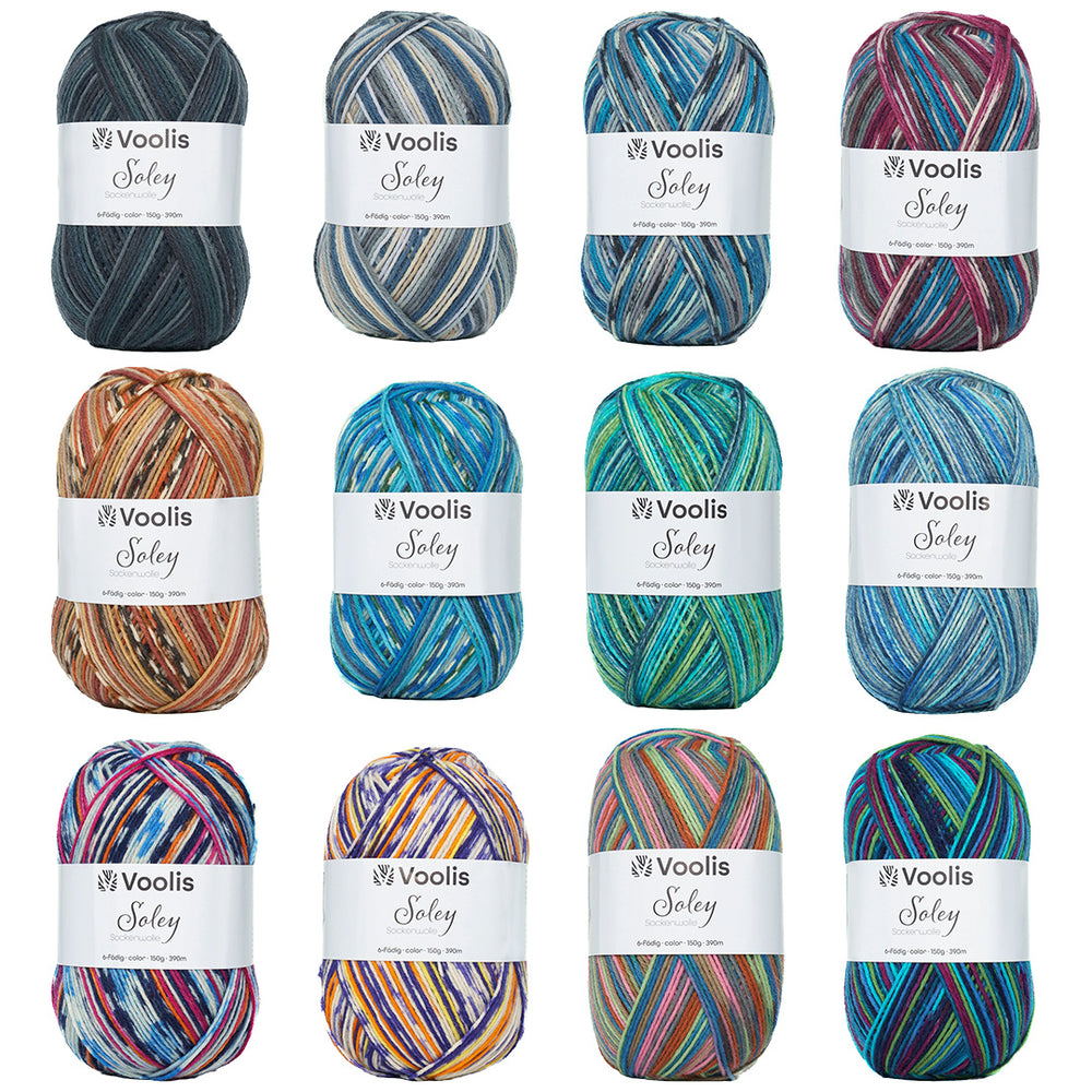 Voolis Sockenwolle 6-fädig Color 150g
