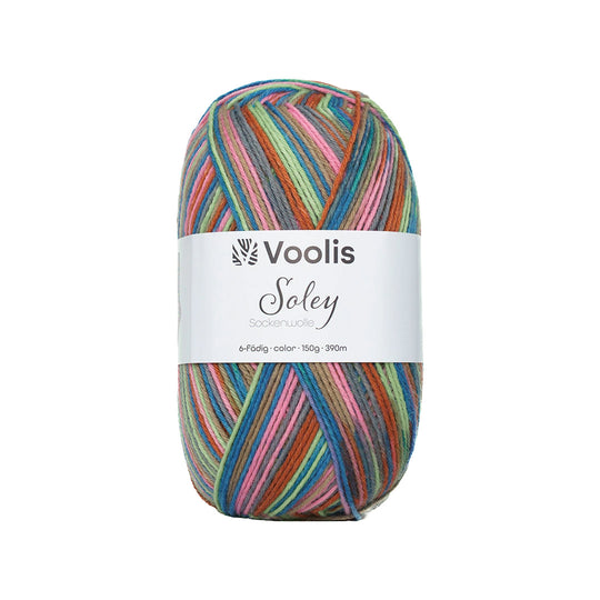 Voolis Sockenwolle 6-fädig Color 150g