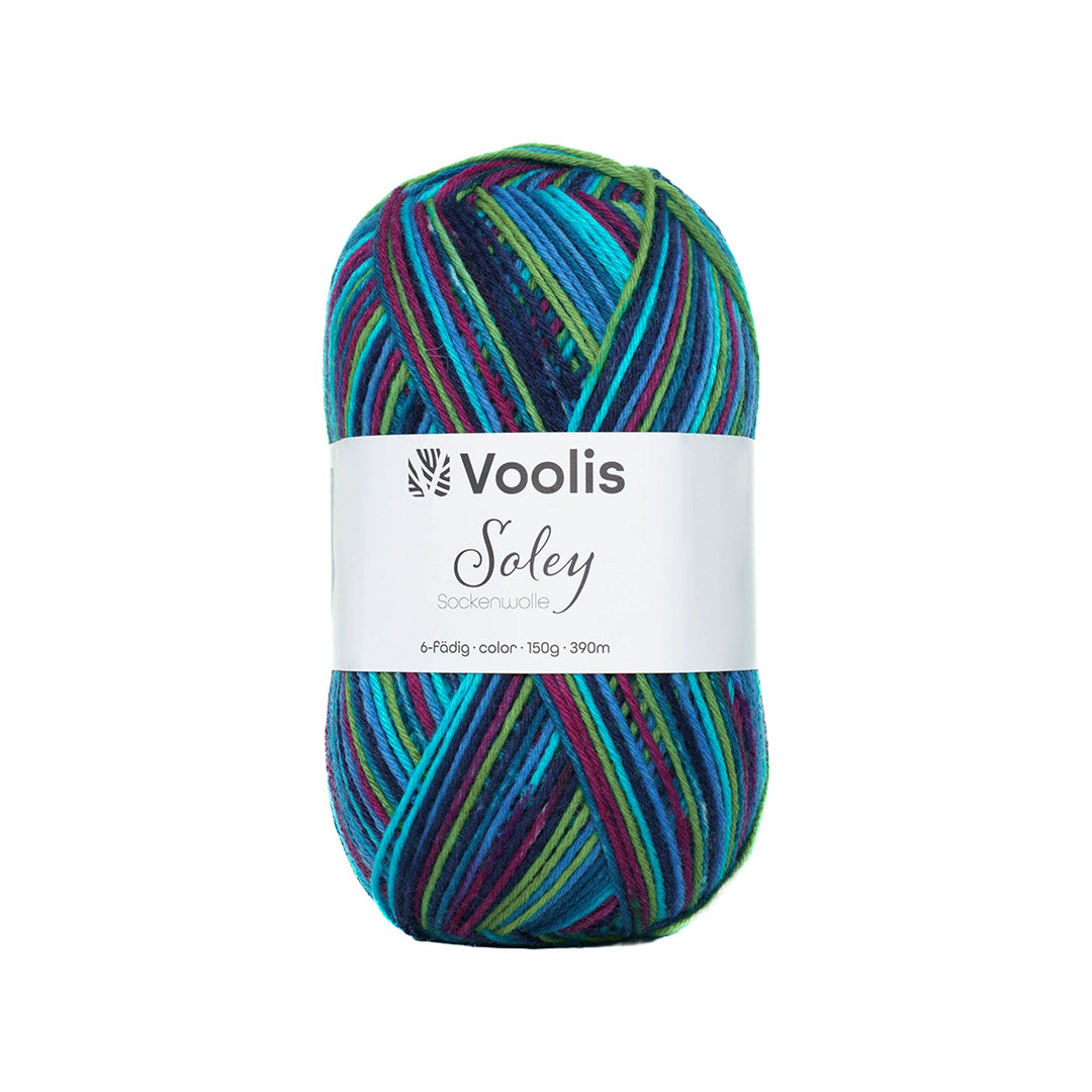 Voolis Sockenwolle 6-fädig Color 150g