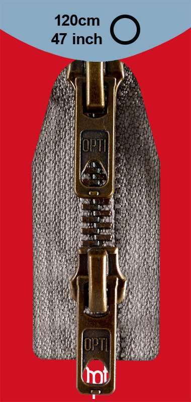 Opti Zweiwege Reißverschluss Metall teilbar Col.0004
