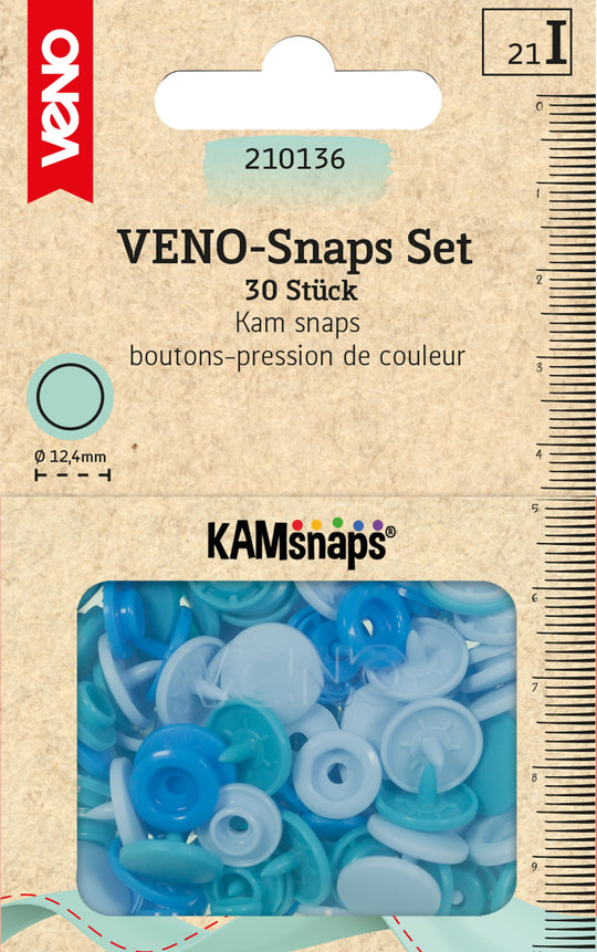 KAMSnaps Druckknöpfe - 12,4mm Bunt