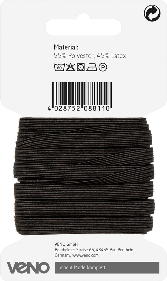 Standard Elastic schwarz 6,5mm