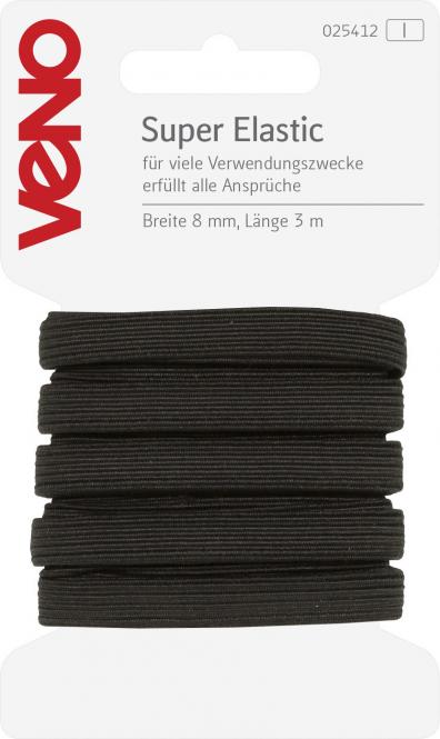 Super Elastic Schwarz 8mm 3m