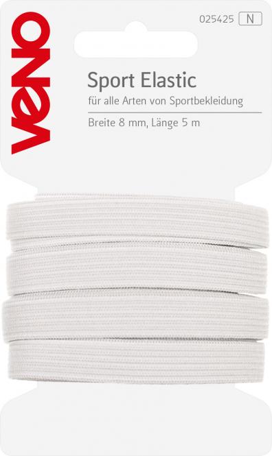 Sport Elastic 8mm 5m weiß