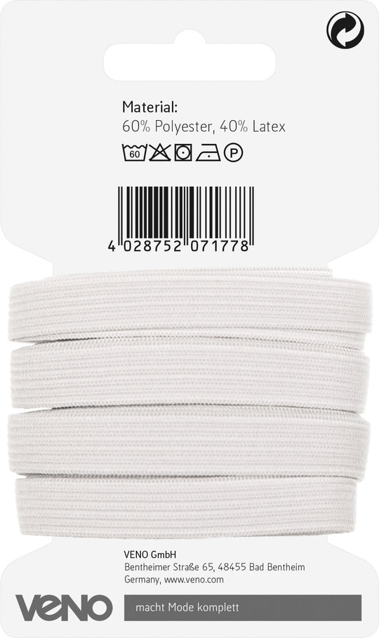 Sport Elastic 8mm 5m weiß