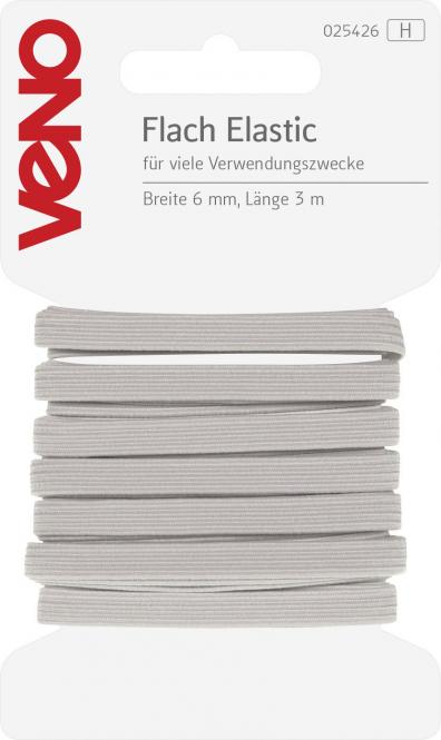 Flach Elastic 6mm weiß
