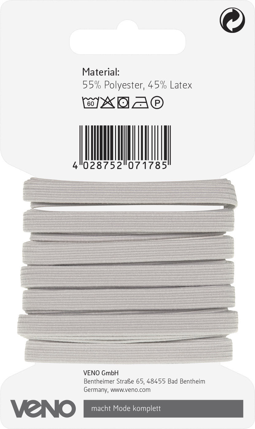 Flach Elastic 6mm weiß