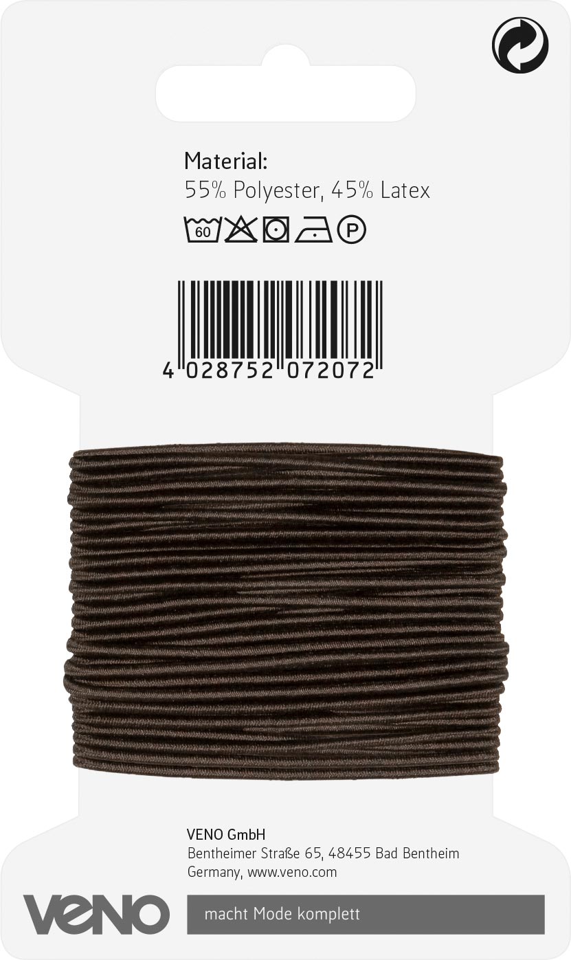 Kordel Elastic 1mm braun