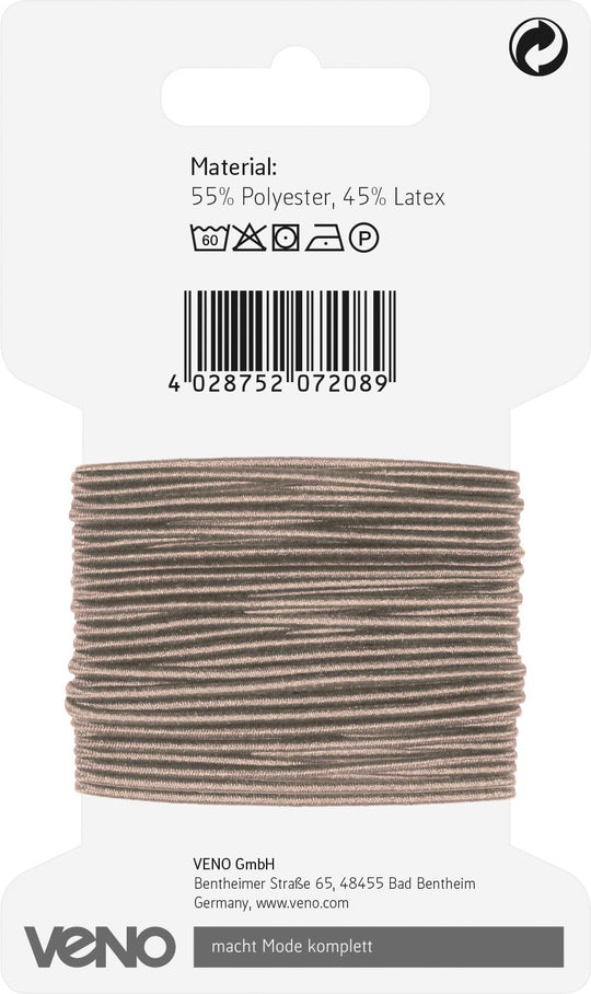 Kordel Elastic 1mm Beige