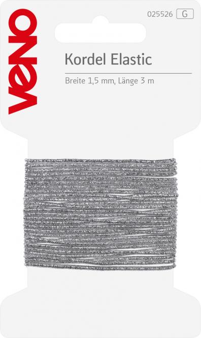Elastic Kordel 1,5mm silber