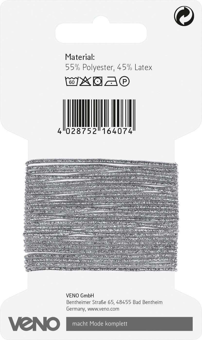 Elastic Kordel 1,5mm silber