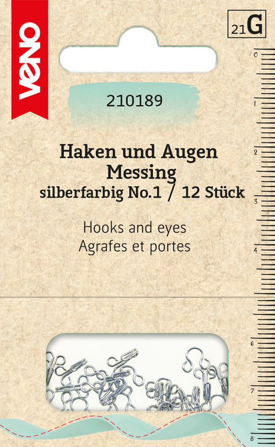 Haken und Augen versch. Größen