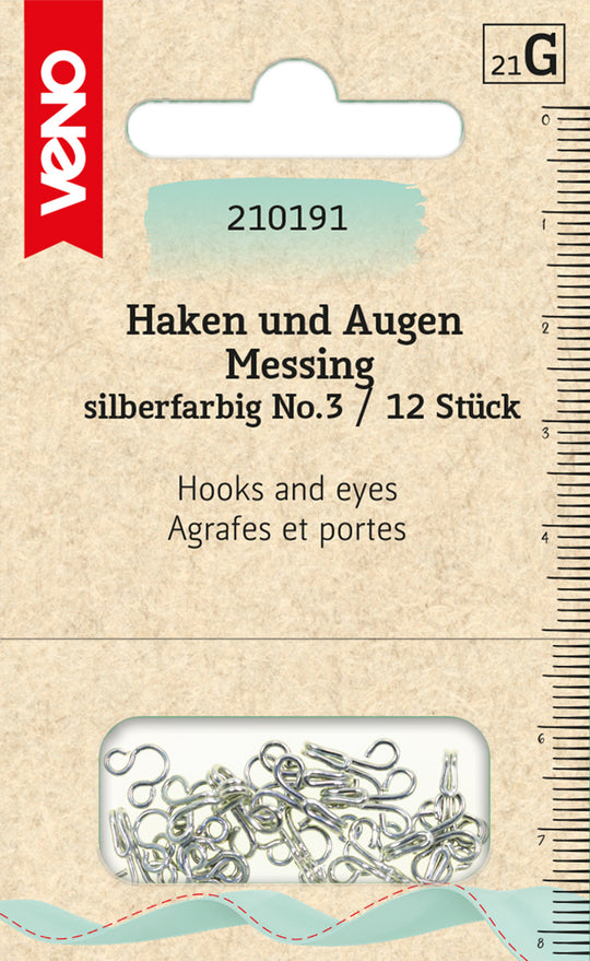 Haken und Augen versch. Größen