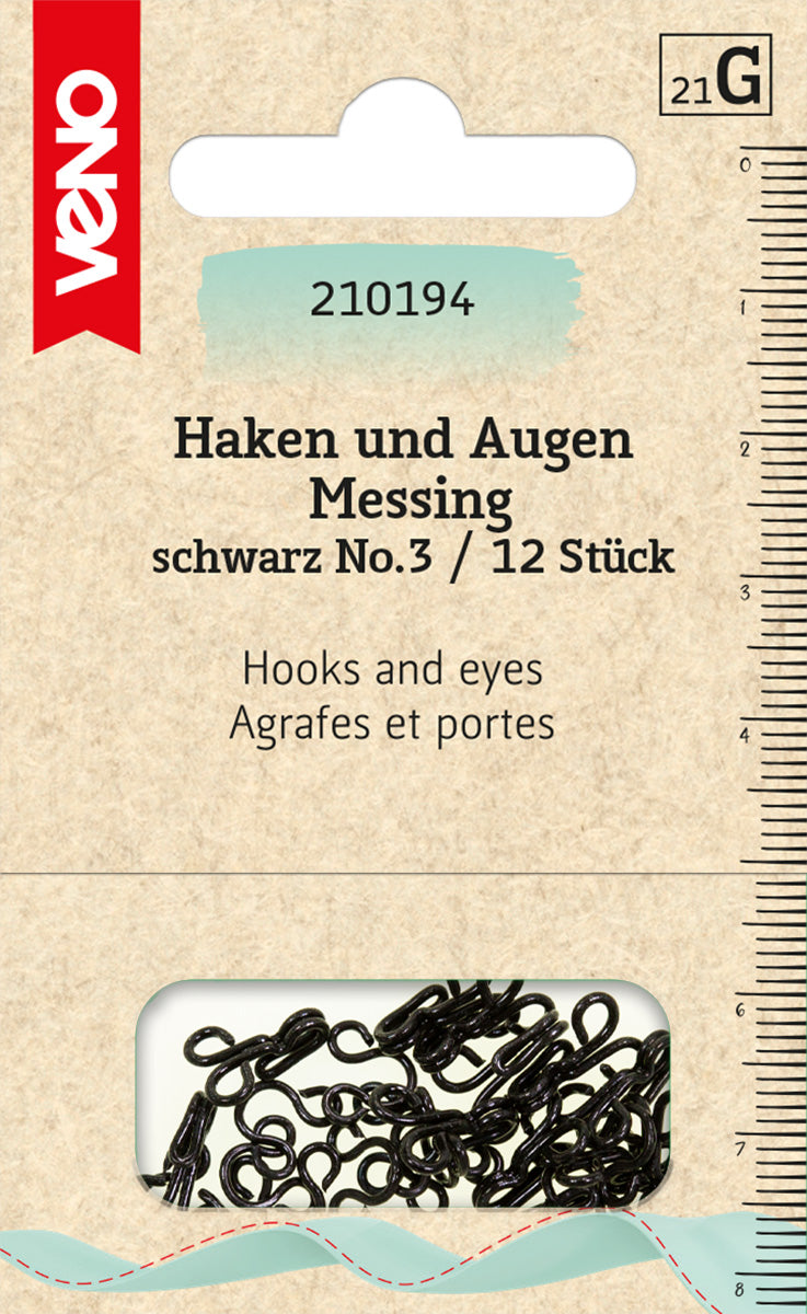 Haken und Augen versch. Größen