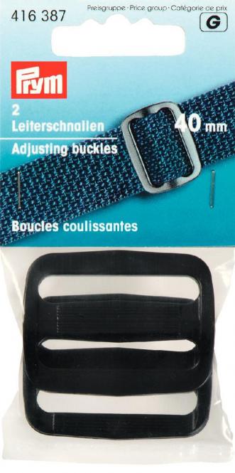 Leiterschnalle Schwarz Kunststoff