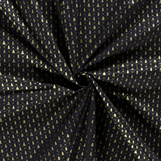 Baumwolle -  x-mas tree Blau