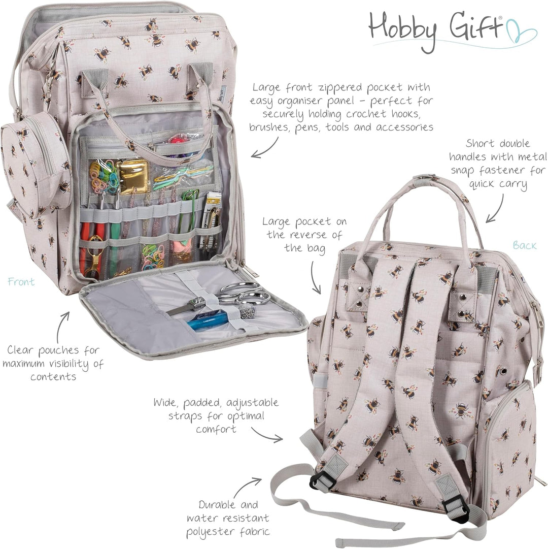 Aufbewahrungsrucksack für Hobby- und Nähbedarf - Biene